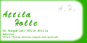 attila holle business card