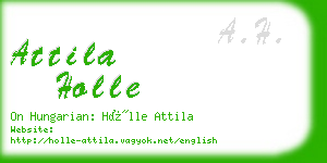 attila holle business card